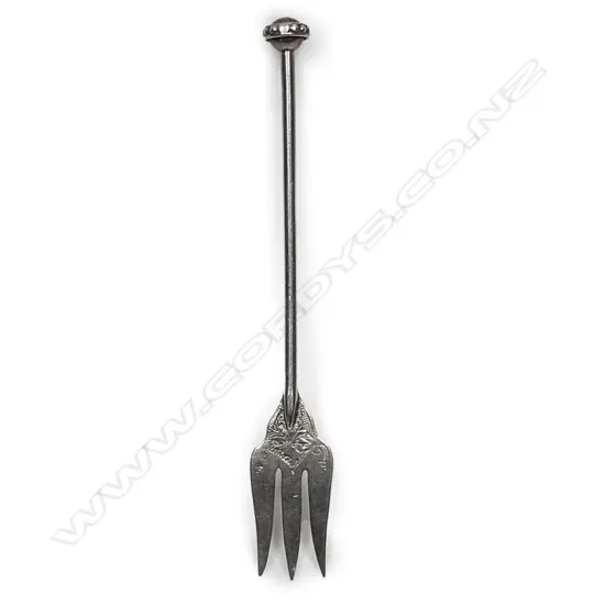 Frank Grady small silver pickle fork,